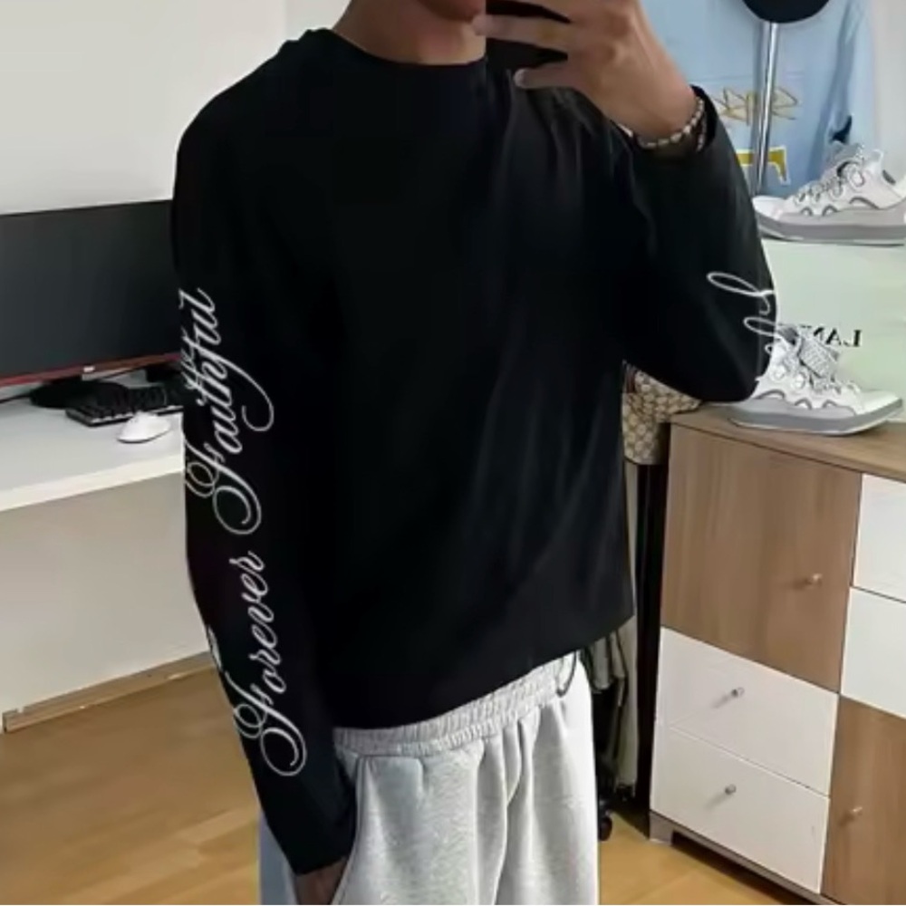 Sabina Musayev Black Sweatshirt with White Script